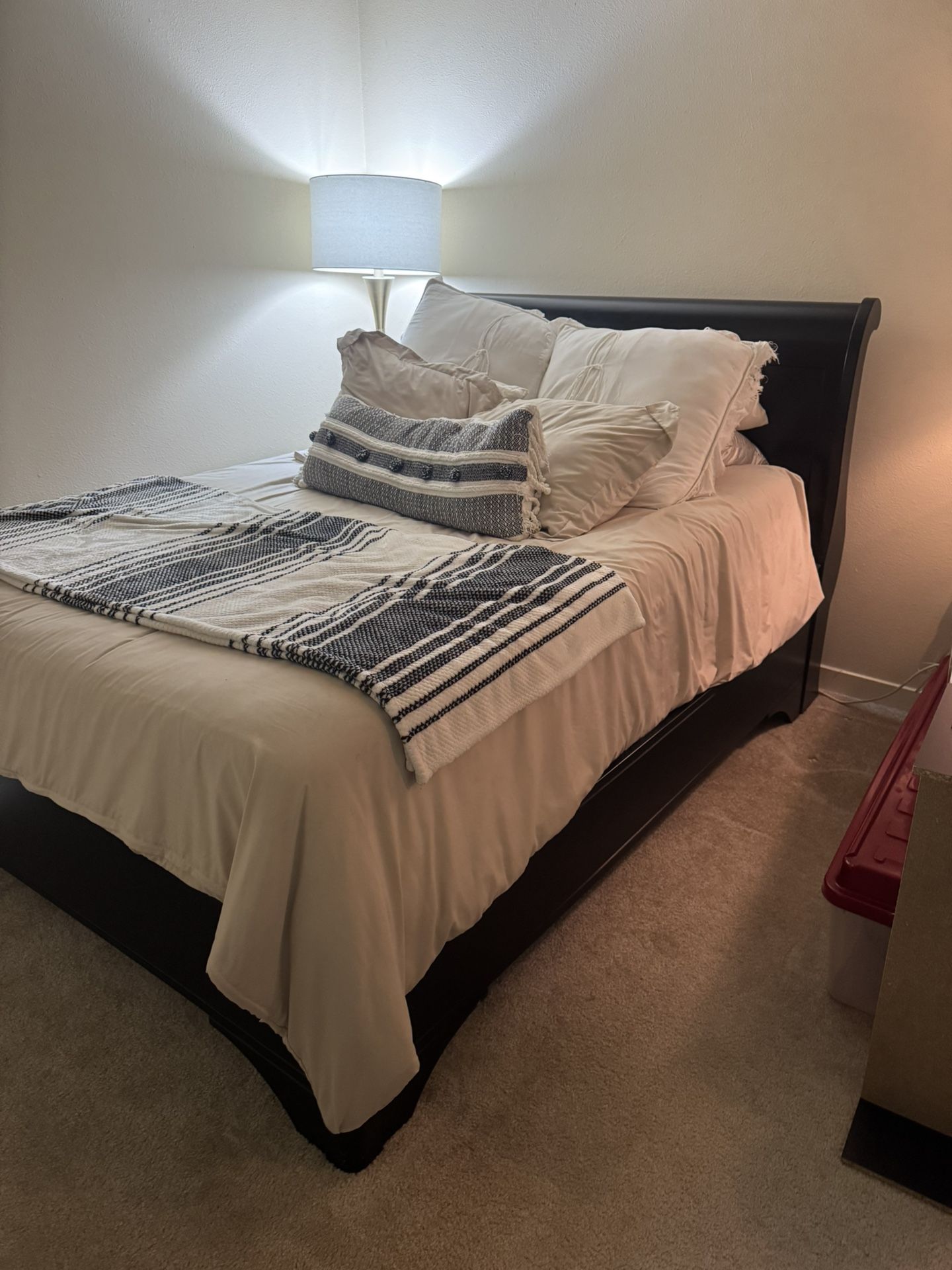 Full Bed Frame + Mattress + Box Spring