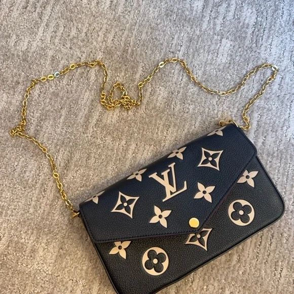 Black Crossbody with Gold Chain