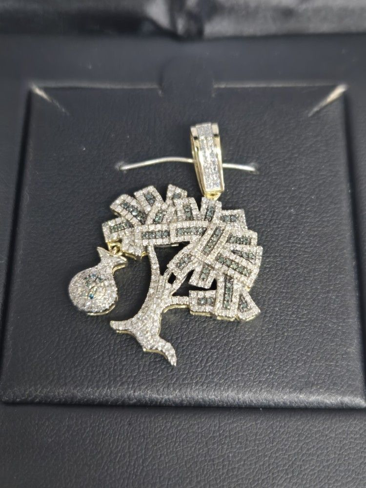14kt Gold Diamond Money Tree Charm 💰🌳