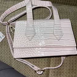 Olivia Miller Blush Pink Croc Crossbody Bag