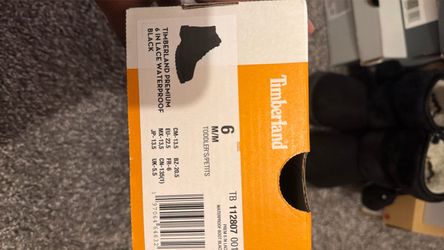 Timberland Premium 6-Inch Waterproof Boot Black Toddler Size 6
