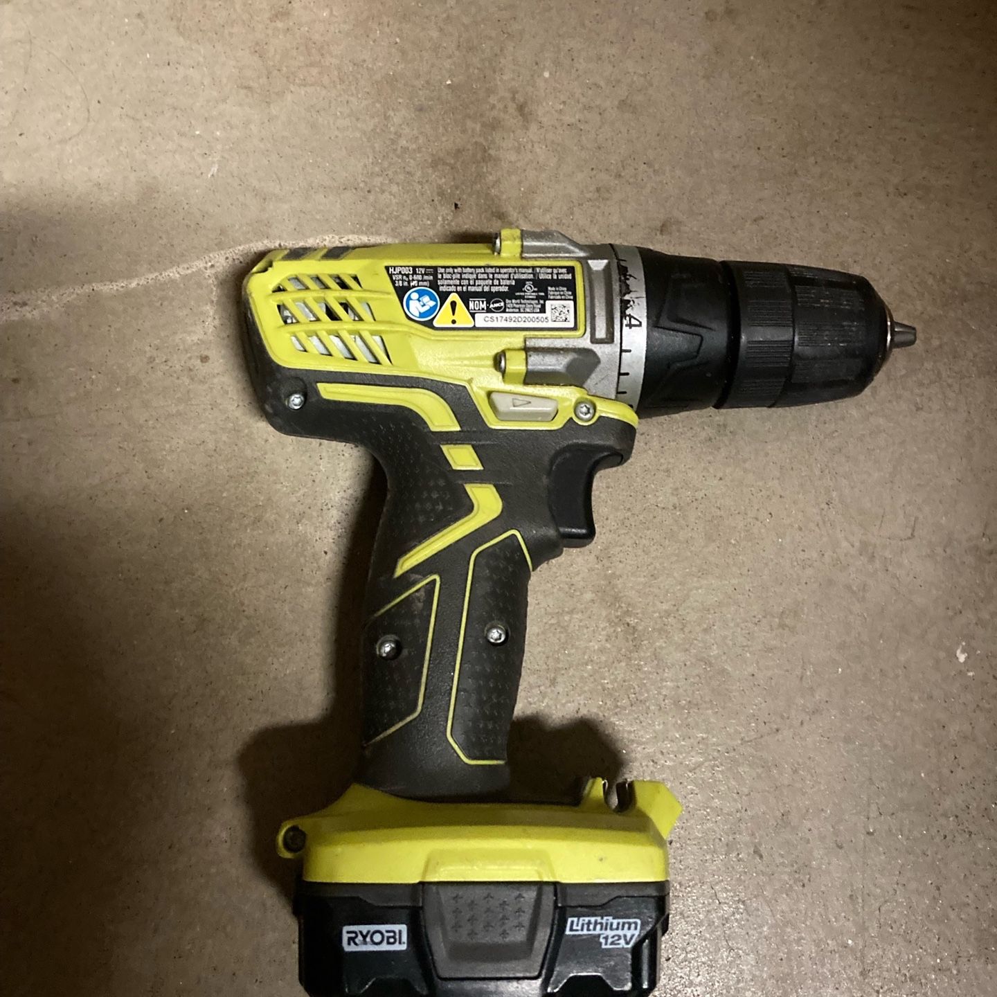 Ryobi Drill with 12v Lithium Battery, model HJP003, charger not available  for Sale in Aurora, CO - OfferUp