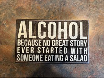 Alcohol and Salads sign