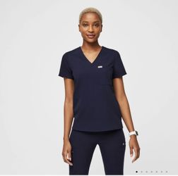 (Figs)Catarina One-Pocket Scrub Top Navy Blue XS