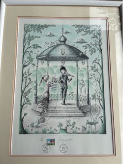 Raymond Peynet Signed, Numbered and Stamped Print with Label of Authenticity
