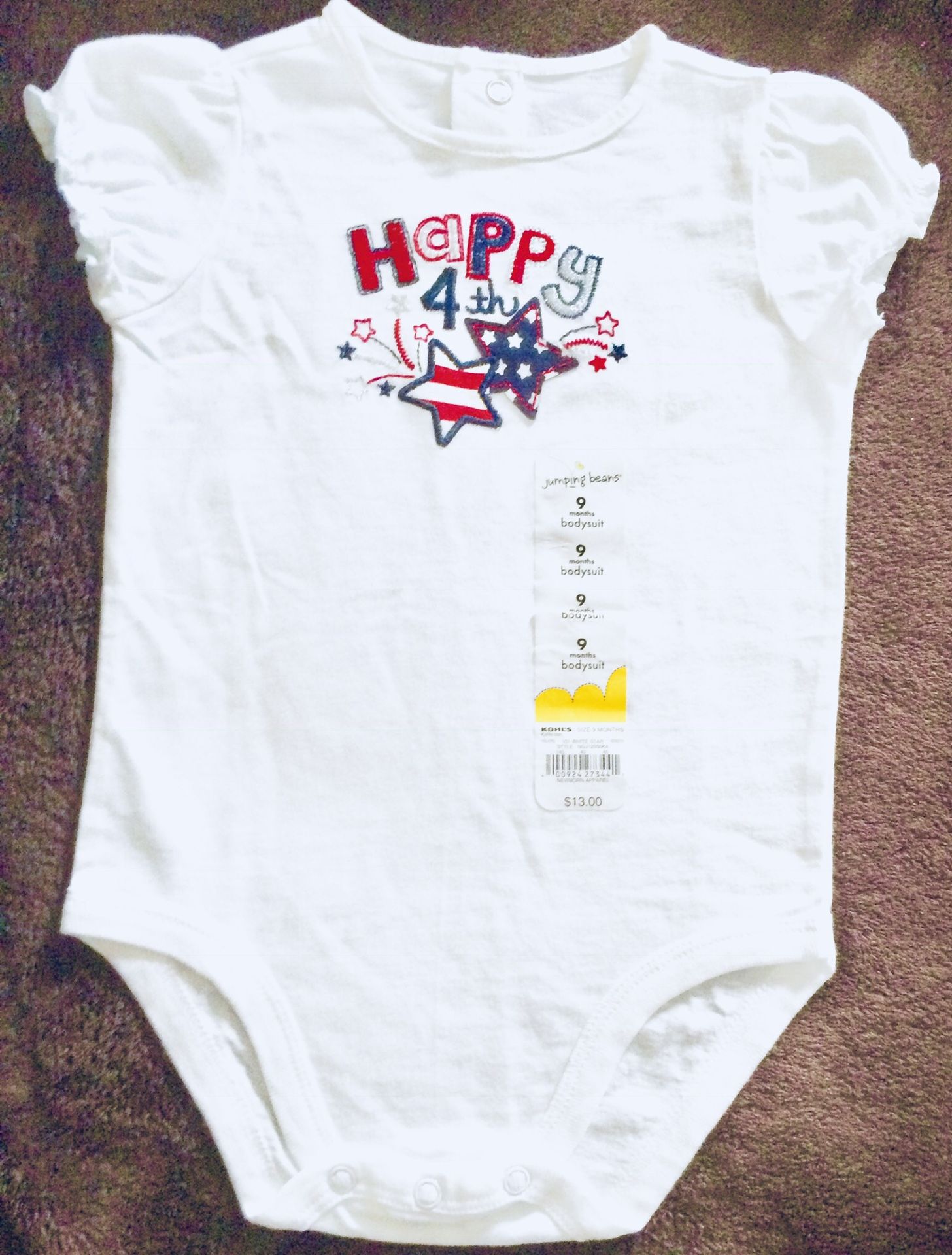 New With Tags‼️Happy 4th onesie size 9 months🇺🇸