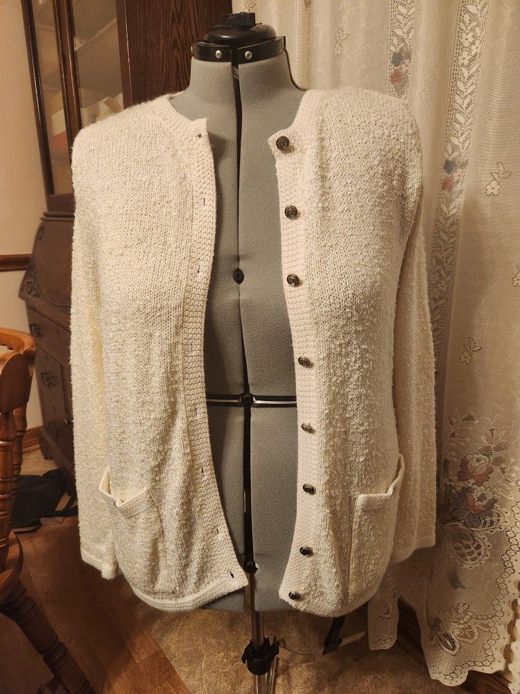 White Knit Cardigan