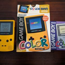 Yellow GBC With JP Box With Instruction Manual