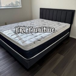 New Queen Bed Frame With Mattress 