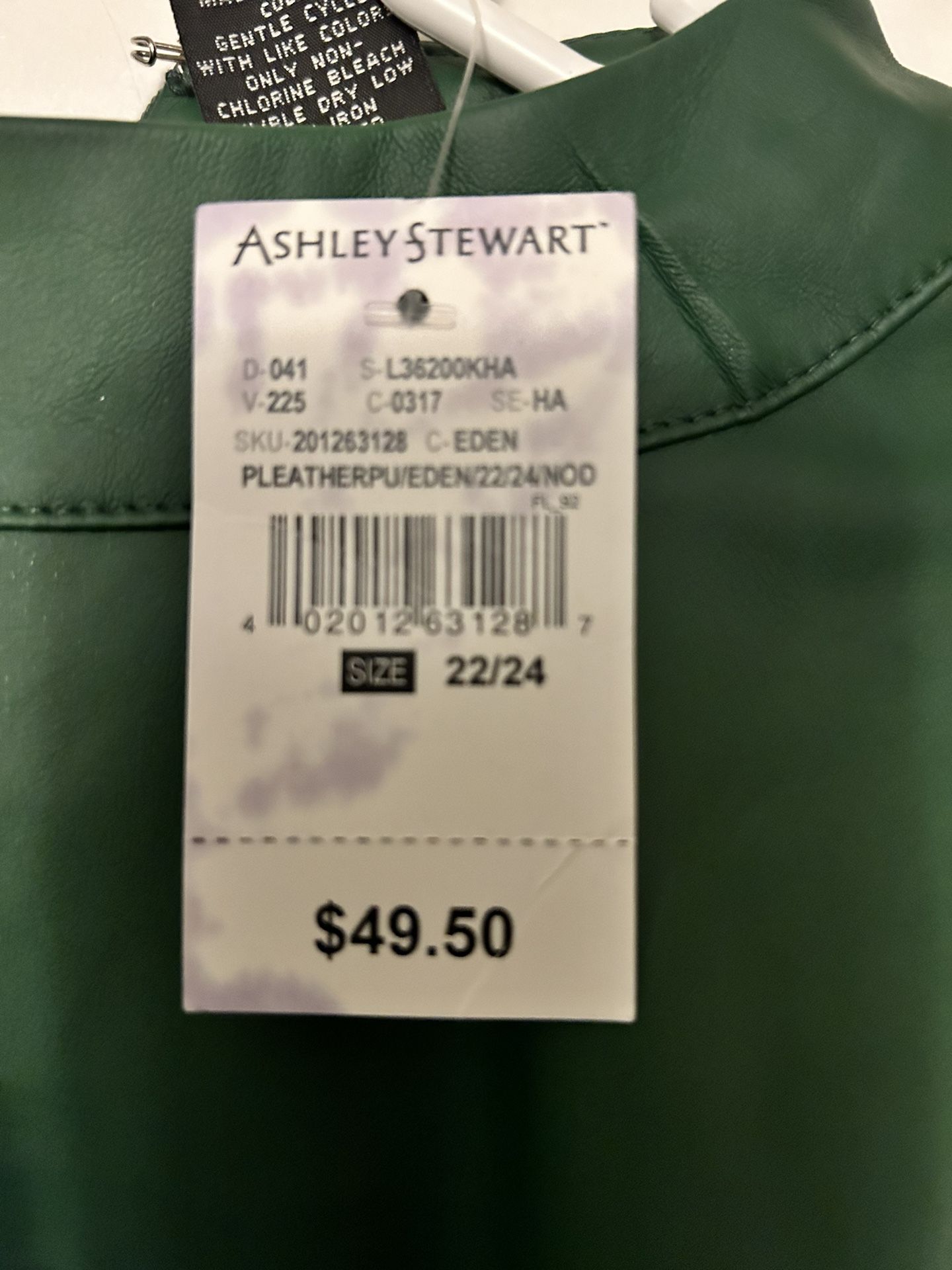 Green Faux Leather Shirt