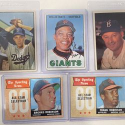 1953, 1967 & 1968 Topps And Bowman Baseball Cards 