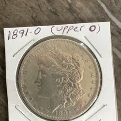 1891 o ( Upper o) Morgan SILVER Dollar High Grade Rare 