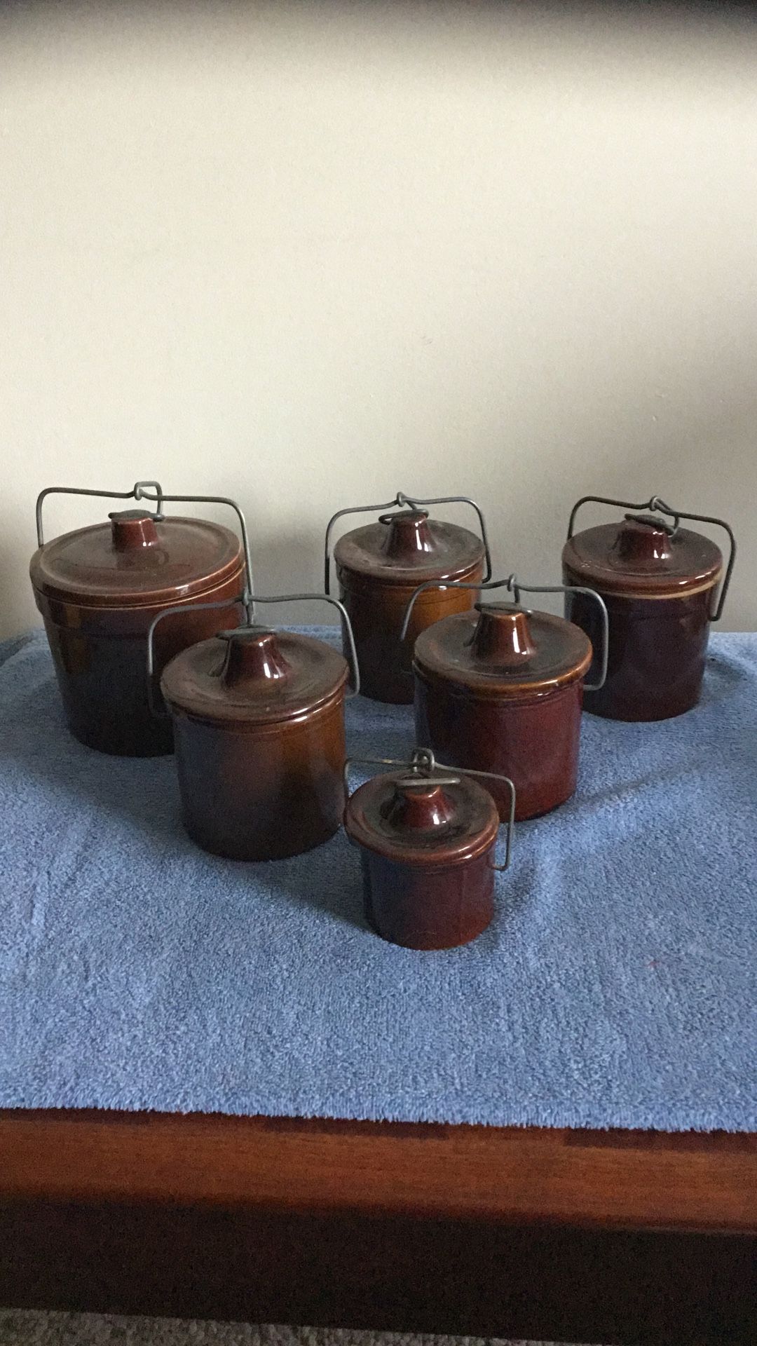 6- Stoneware Crocks