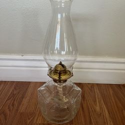 Vintage Lamplight Heirloom Farms large Oil Lamp Clear Glass 