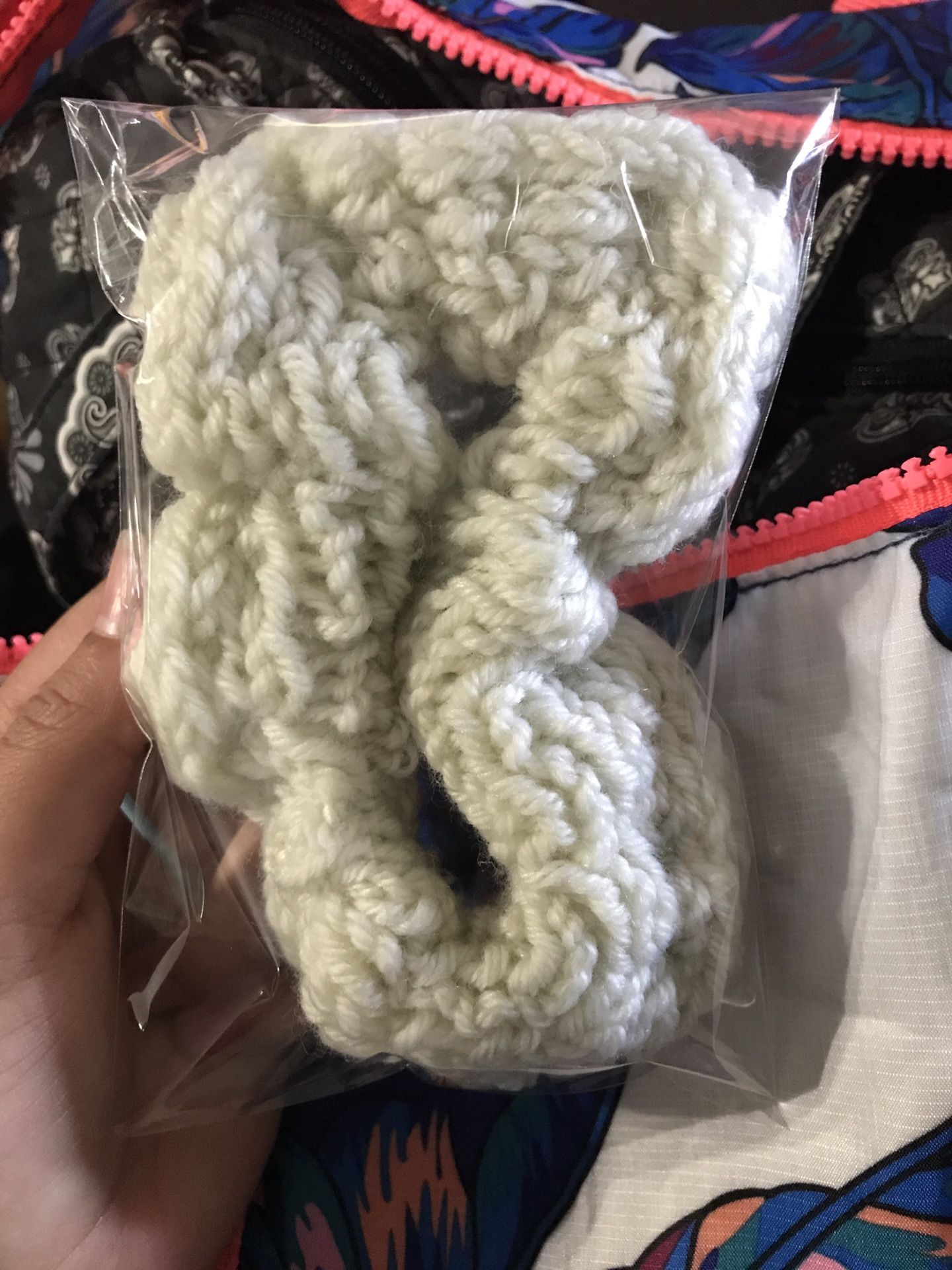 White scrunchie