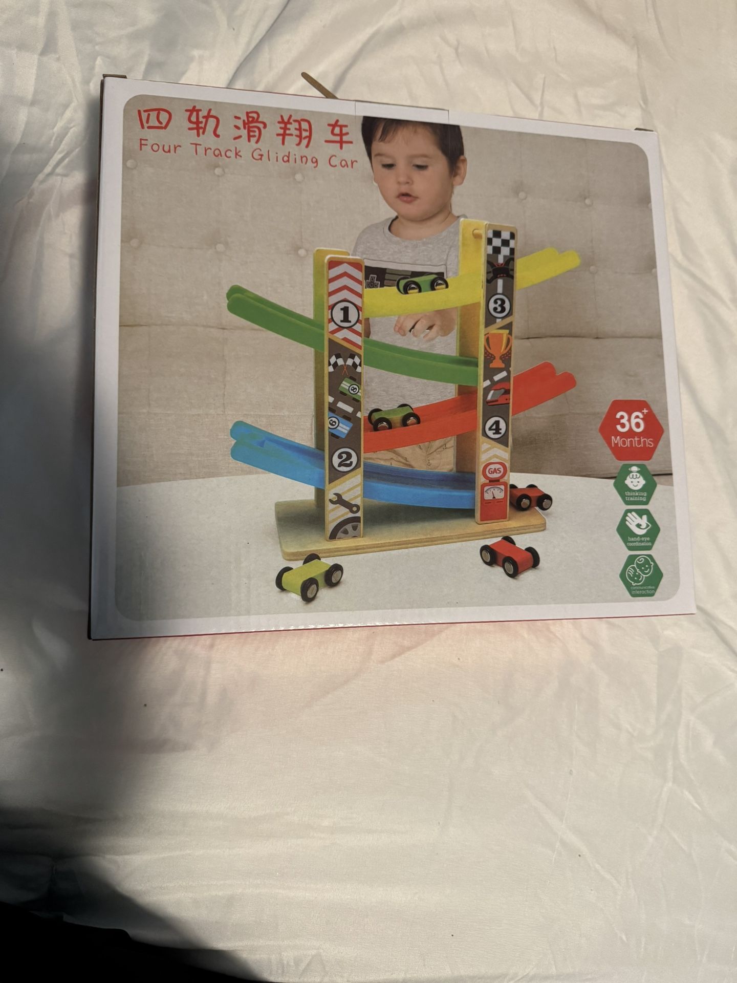 Wooden Gliding Car Set