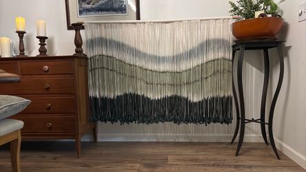 Boho Macrame Wall Hanging with Fringe