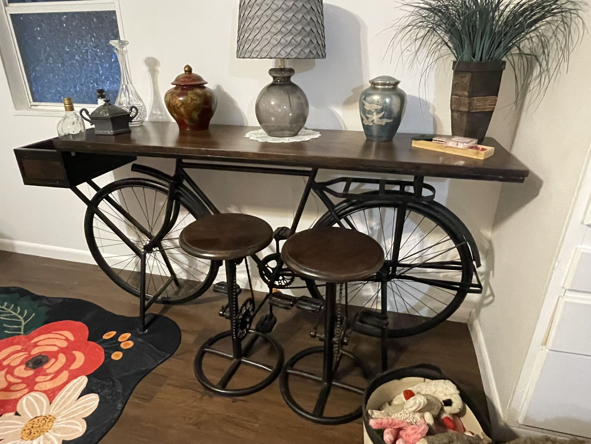 Bicycle Bar Table With Set Of Stools