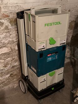 Festool and Makita cases and dolly