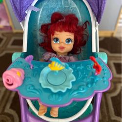Little Mermaid Doll & Stroller 