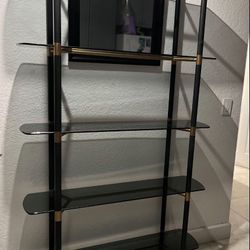 Modern Black and gold etagere shelf 