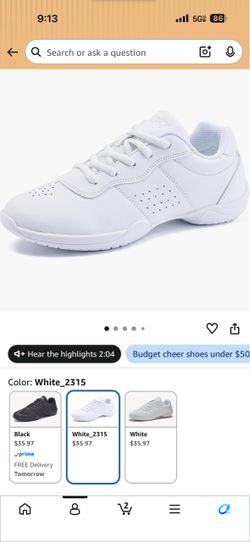 White Cheer Sneakers Low-Top Lace-Up