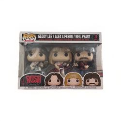 Funko Pop! Rocks Rush 3-Pack – Geddy Lee, Alex Lifeson, Neil Peart – Vaulted