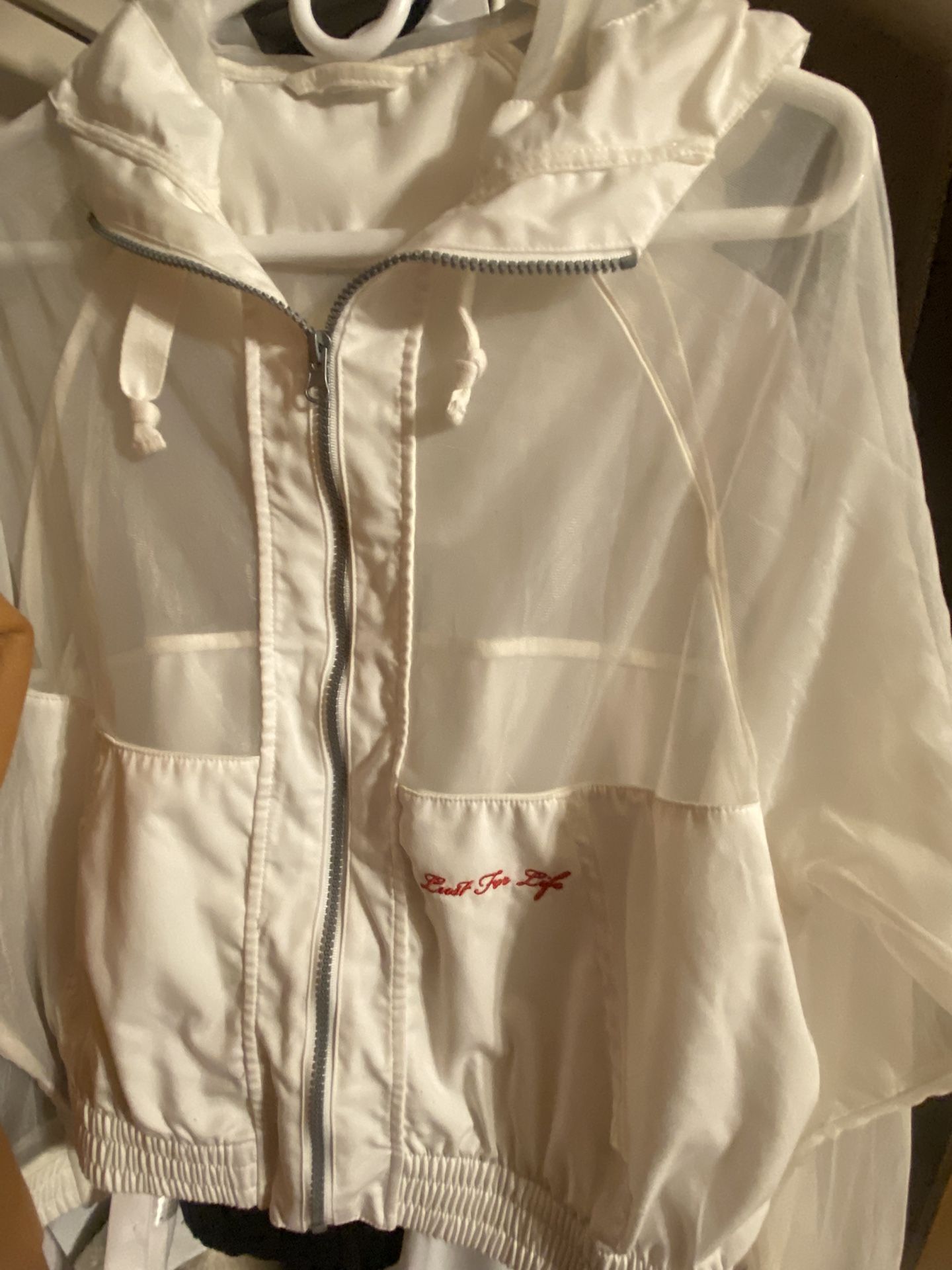 White Mesh Festival Windbreaker Lana Del Rey Lust For Life Size Small Coachella
