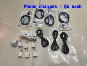 Phone  chargers  -  $5  each
