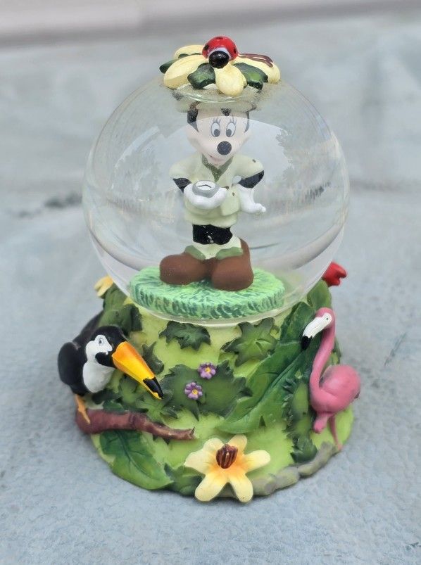 Disney Micky Mouse Animal Kingdom Safari Exclusive Theme Park Mini Snow Globe