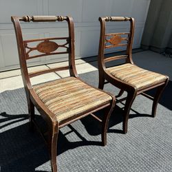 (2) Wooden Chairs 