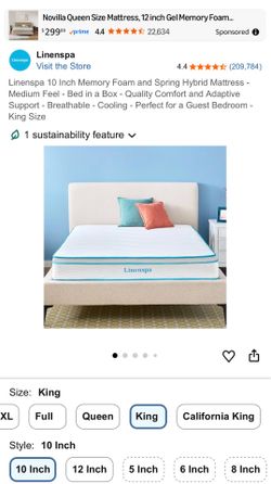 King Mattress & Boxspring