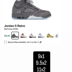 Jordan 5 Wolf Greys