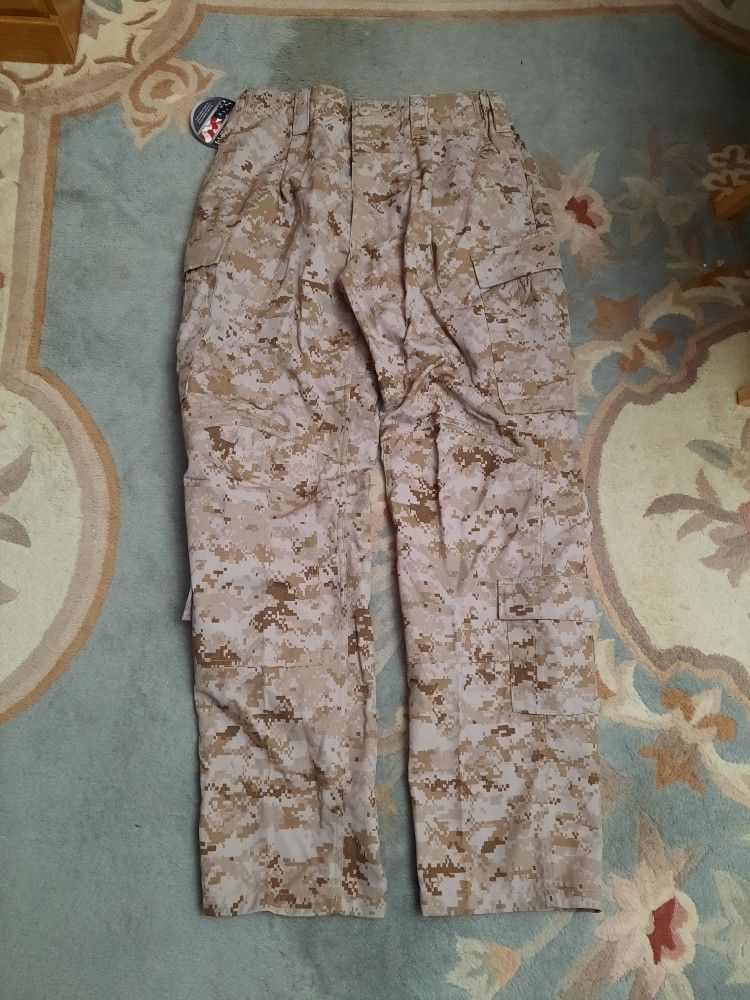 USMC FROG Desert MARPAT FR Combat Trousers Flame Resistant Pants SZ, L-L
