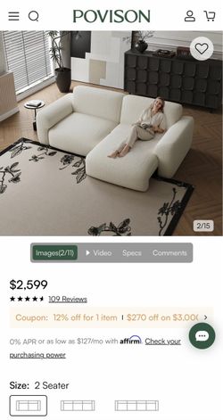 *POVISON* AURORA-POWER SOFA BET
