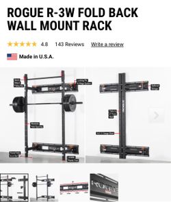 ROGUE R-3W FOLD BACK WALL MOUNT RACK