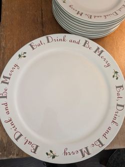 Christmas Dinner Plates Set – Eat Drink Be Merry