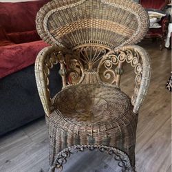 Heywood Wakefield Victorian Wicker Armchair