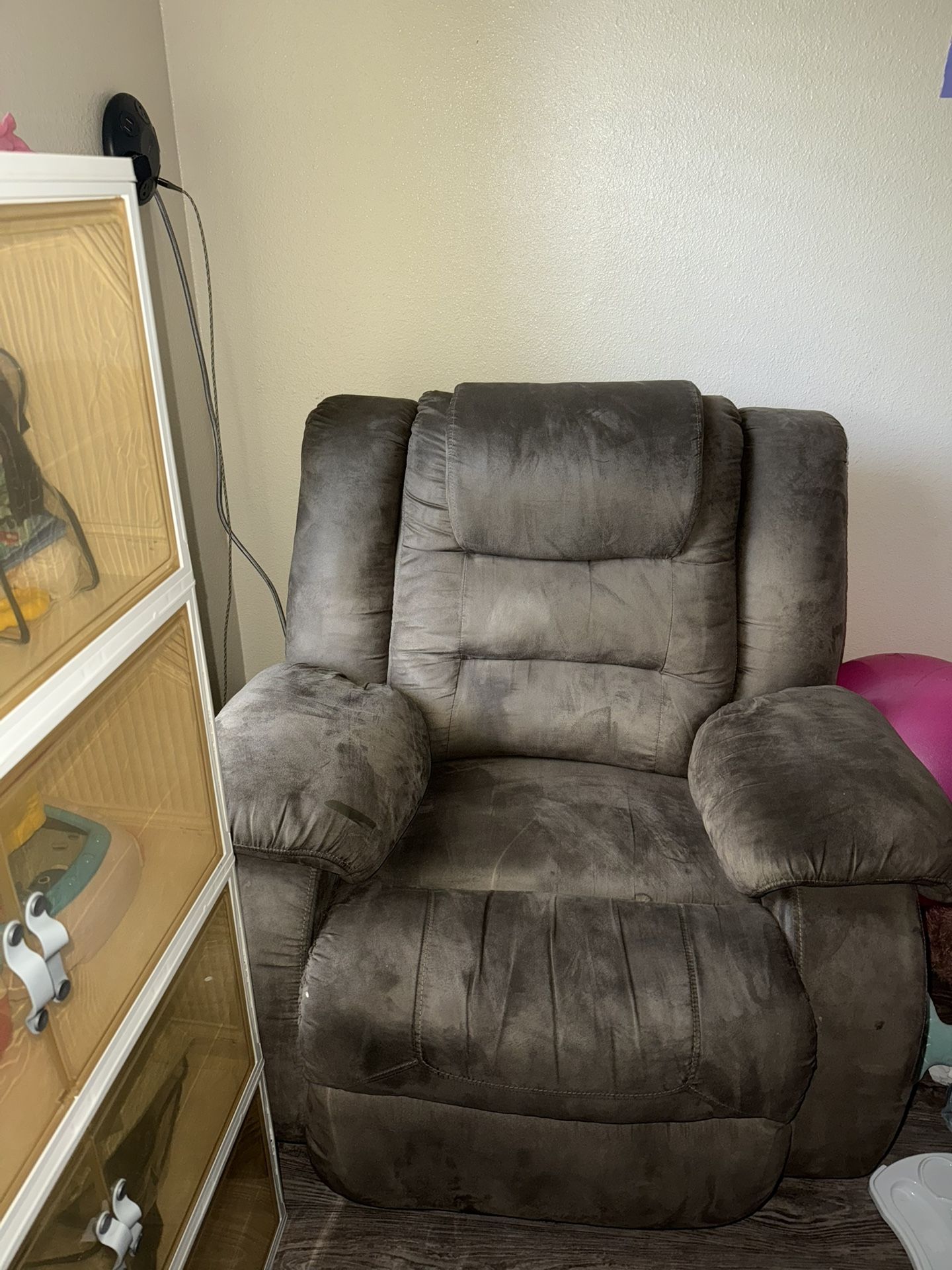 Suede Sofa Recliner