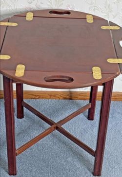 Vintage Mahogany Butler's Tray Table