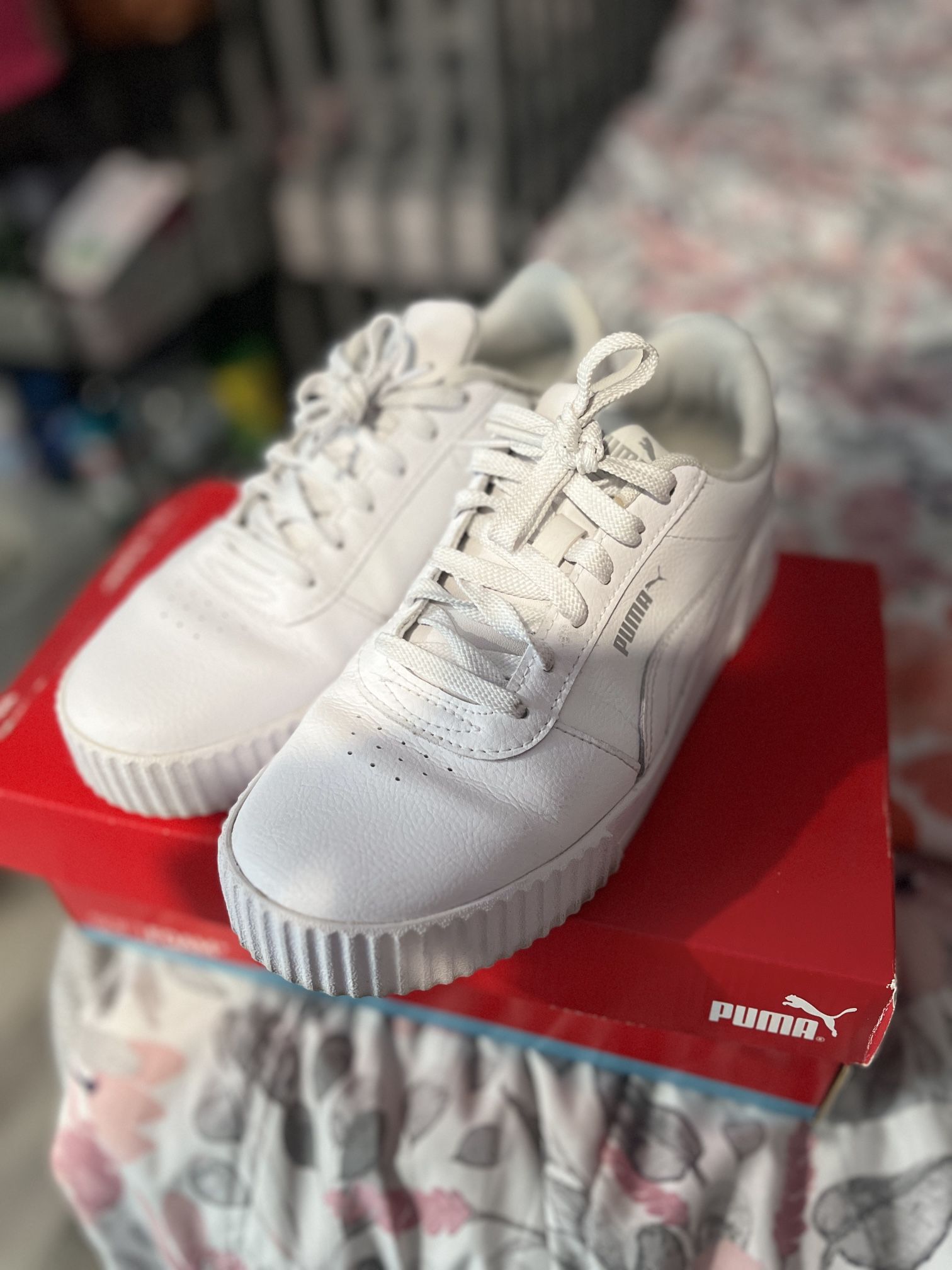 White Woman Pumas (size 8.5)