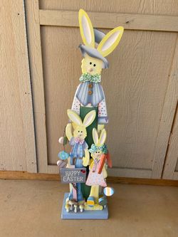 Large Decorative Easter Bunny — 39” Tall