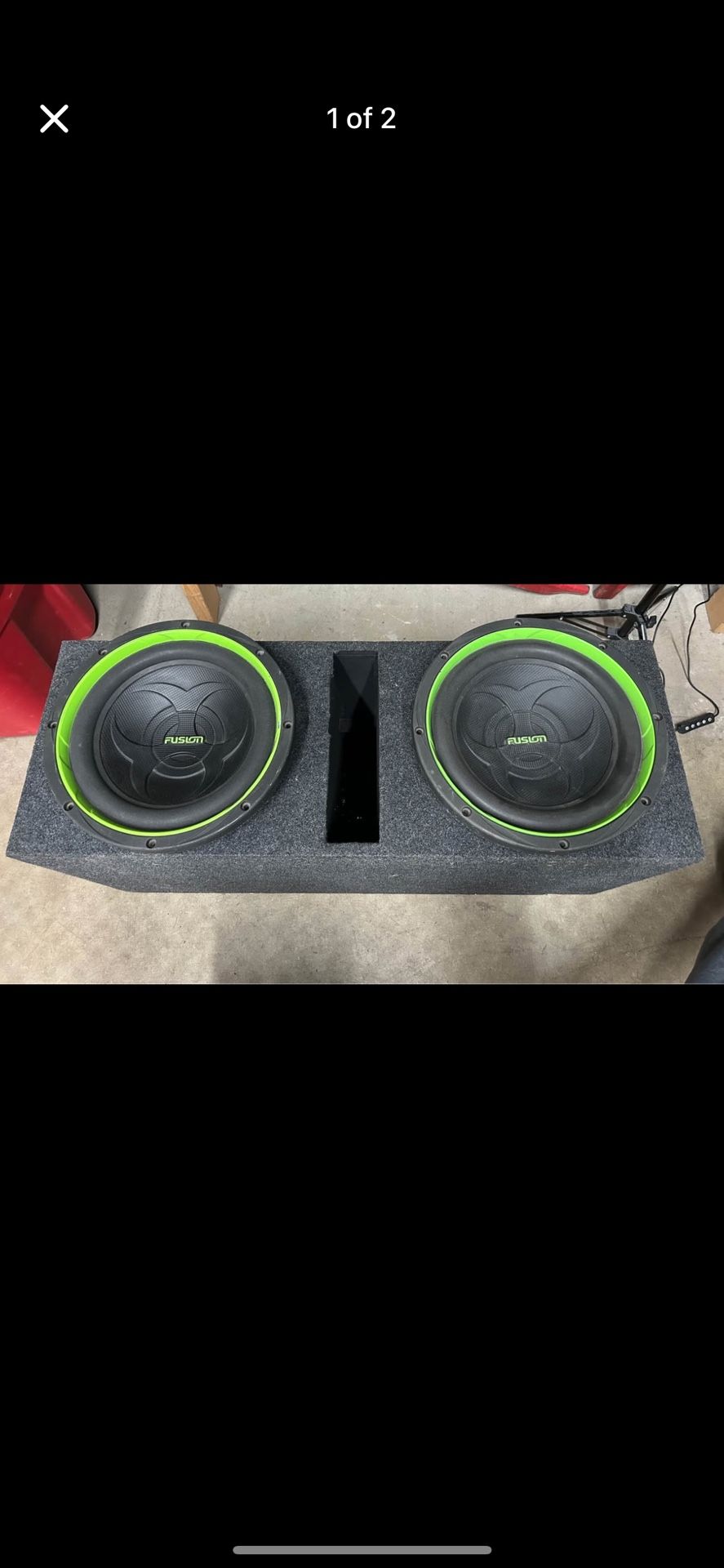 (2) 12β Fusion Subwoofer Speakers w/Box