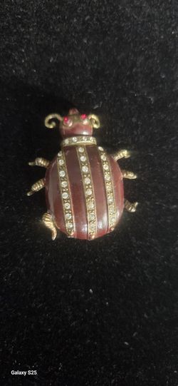 Vintage New England Glassworks Bug Brooch, 2"
