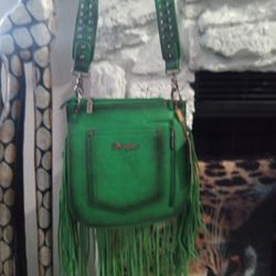 NEW : Wrangler Fringe Apple Green Purse 