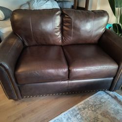 Leather Loveseat