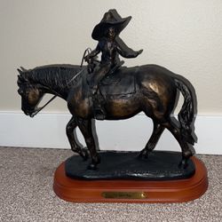 Collectible Horse & Girl Statue