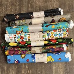 Fabric cotton bundle pepper scarecrow travel Noah owl owls cloth material sewing quilting i spy