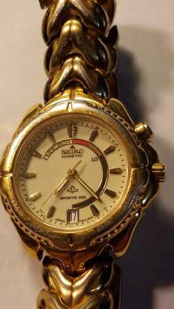 Seiko kinetic gold watch price 2025