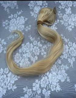 Human Hair Extension 22" Clip On Blonde